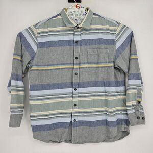 Tommy‎ Bahama Shirt Mens Extra Large Flannel Striped Casual Outdoors Button Up